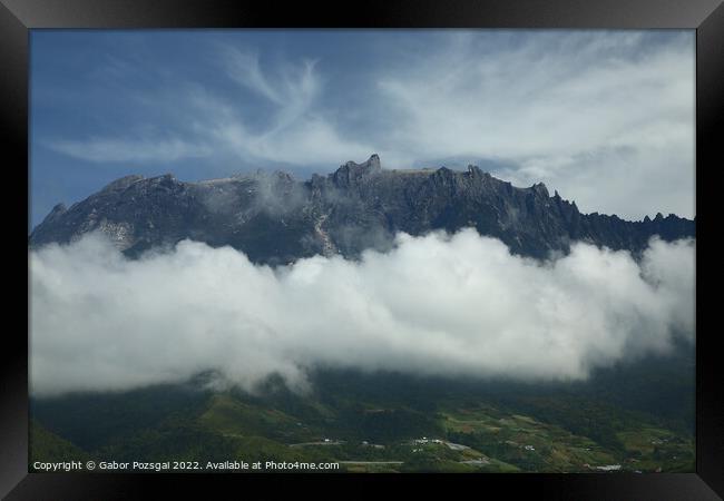 Mount Kinabalu Framed Print by Gabor Pozsgai
