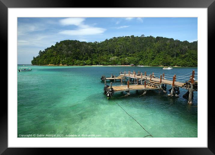 Beach on Borneo Framed Mounted Print by Gabor Pozsgai
