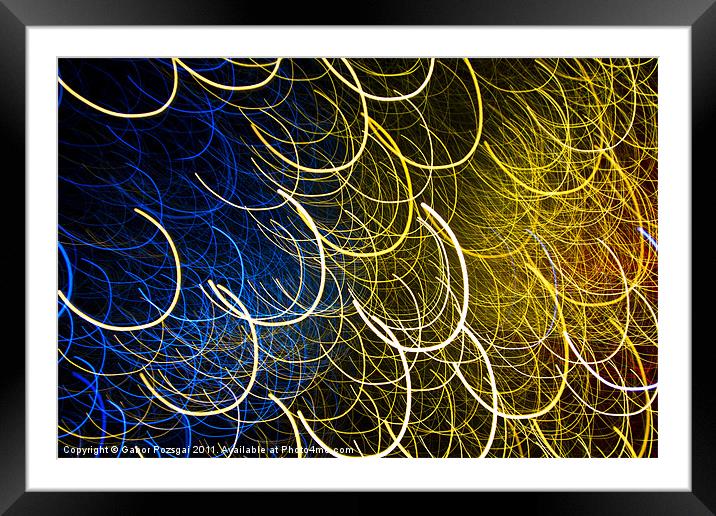 Light abstract Framed Mounted Print by Gabor Pozsgai