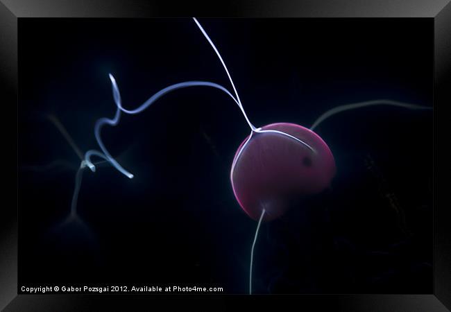 Electricity abstract Framed Print by Gabor Pozsgai
