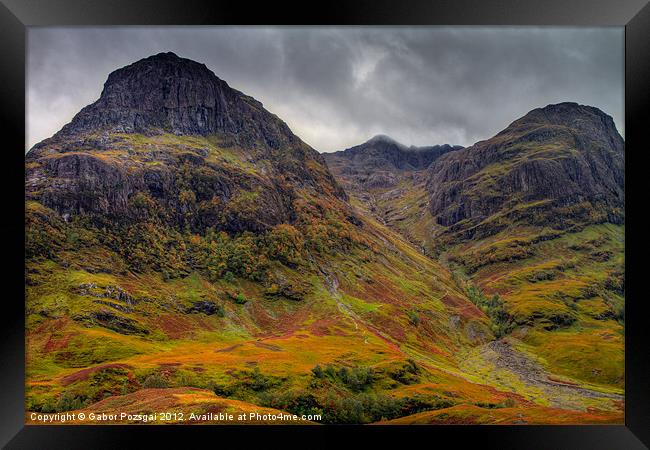 The Three Sisters of Glen Coe Framed Print by Gabor Pozsgai