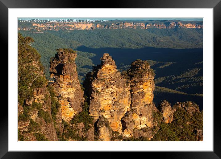 The Three Sisters Framed Mounted Print by Gabor Pozsgai