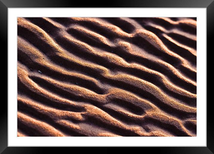 Sand patterns Framed Mounted Print by Gabor Pozsgai
