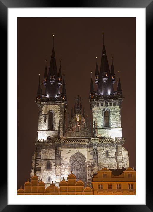 The Church of Our Lady before Týn Framed Mounted Print by Gabor Pozsgai