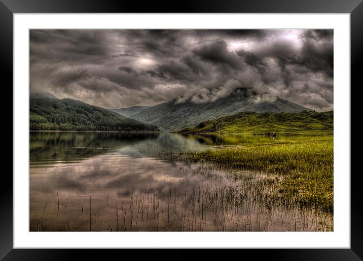 Low clouds over the Glen Finglas Reservoir Framed Mounted Print by Gabor Pozsgai