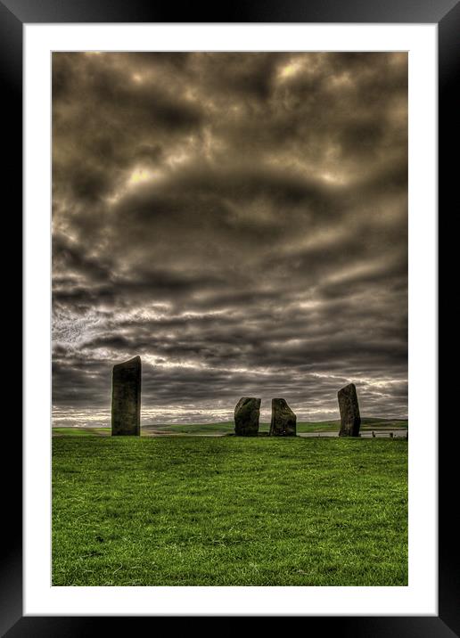 Standing Stones of Stennes, Orkney Framed Mounted Print by Gabor Pozsgai