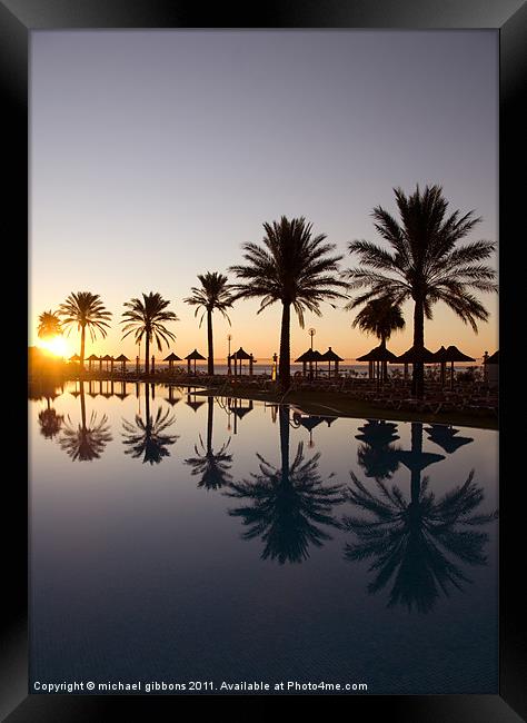 Paradise Reflection Framed Print by mick gibbons