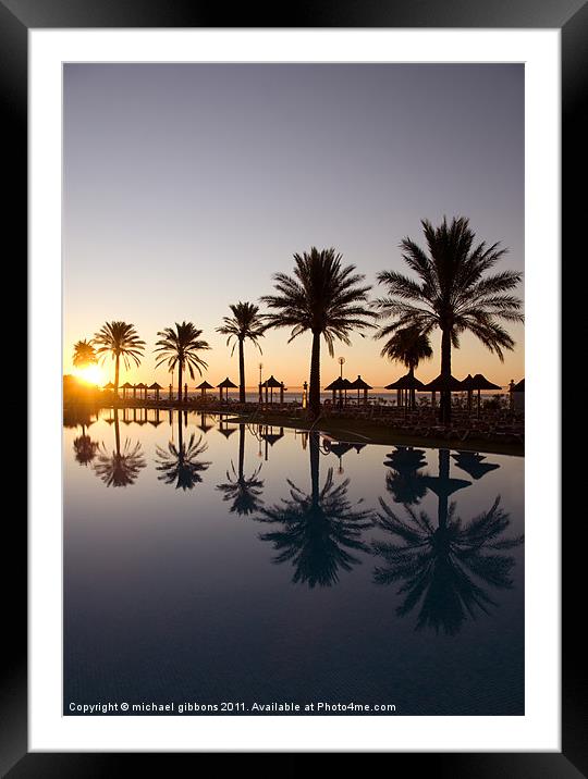 Paradise Reflection Framed Mounted Print by mick gibbons