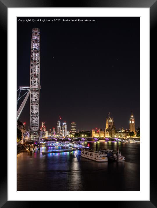 Iconic London Framed Mounted Print by mick gibbons