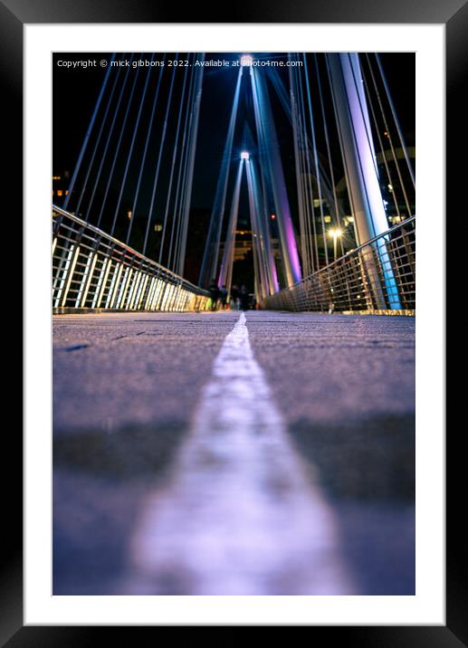 Walk the fine white line Framed Mounted Print by mick gibbons