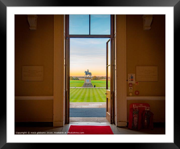 Through the door Stowe School Framed Mounted Print by mick gibbons