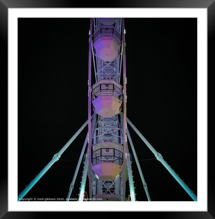 The Bournemouth Big Christmas Wheel  Framed Mounted Print by mick gibbons