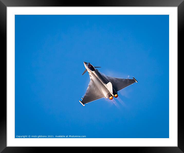 Typhoon Aircraft Framed Mounted Print by mick gibbons