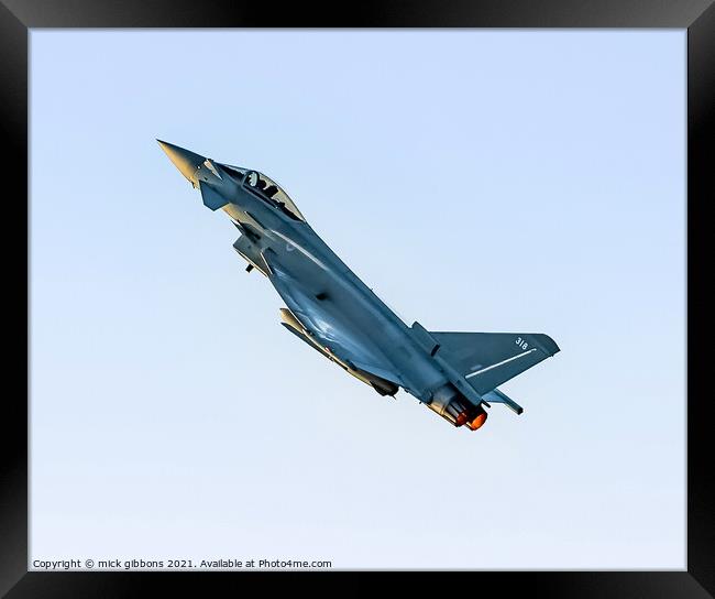Aircraft Typhoon Framed Print by mick gibbons