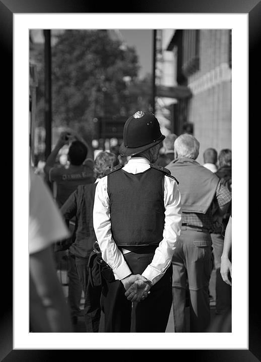 London Policeman Framed Mounted Print by Rebekah Drew