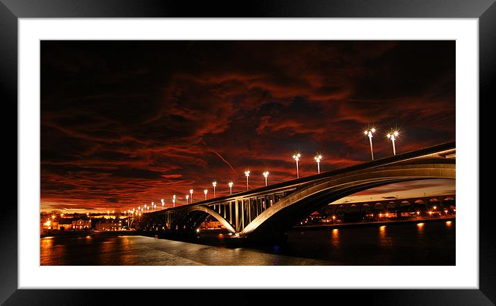 under a blood red sky Framed Mounted Print by david reece