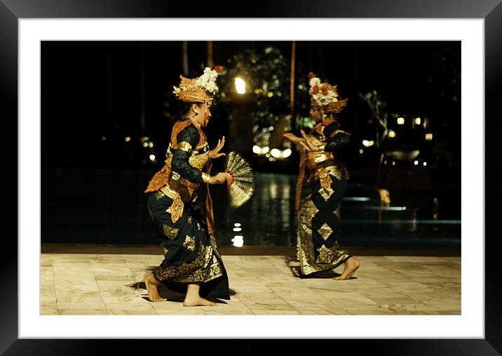 Balinese Dancers Framed Mounted Print by Tom Jones