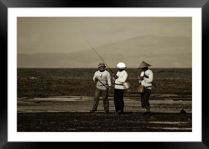 Happy Fishing! Framed Mounted Print by Tom Jones