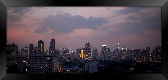 Bangkok Skyline Framed Print by Stephen Hayes