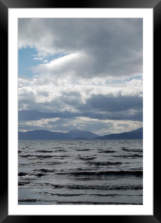 stormy sunday on lake prespa Framed Mounted Print by nehru sulejmanovski