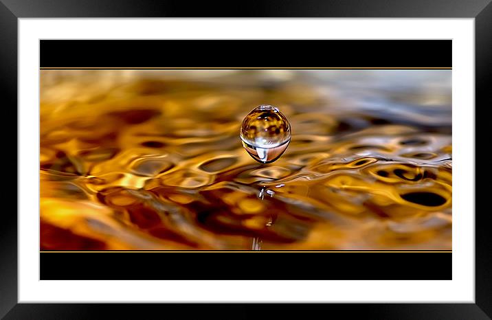 water drop Framed Mounted Print by Jovan Miric