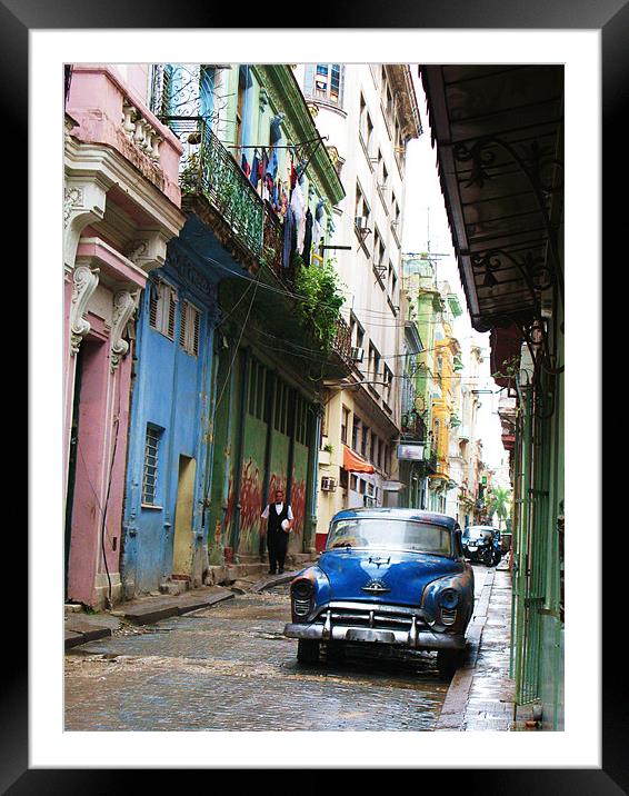 Downtown Havana Framed Mounted Print by Lindsay Parkin