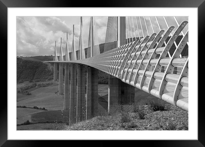 Millau Bridge Framed Mounted Print by Terry Sandoe