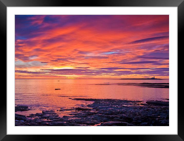  Amble Sunrise Framed Mounted Print by Terry Sandoe