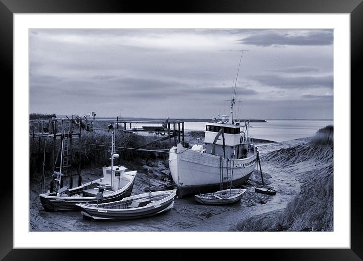 Moored in the Humber Framed Mounted Print by Sarah Couzens