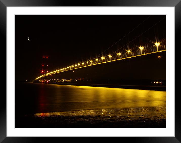 River of Gold- Humber Bridge Framed Mounted Print by Sarah Couzens