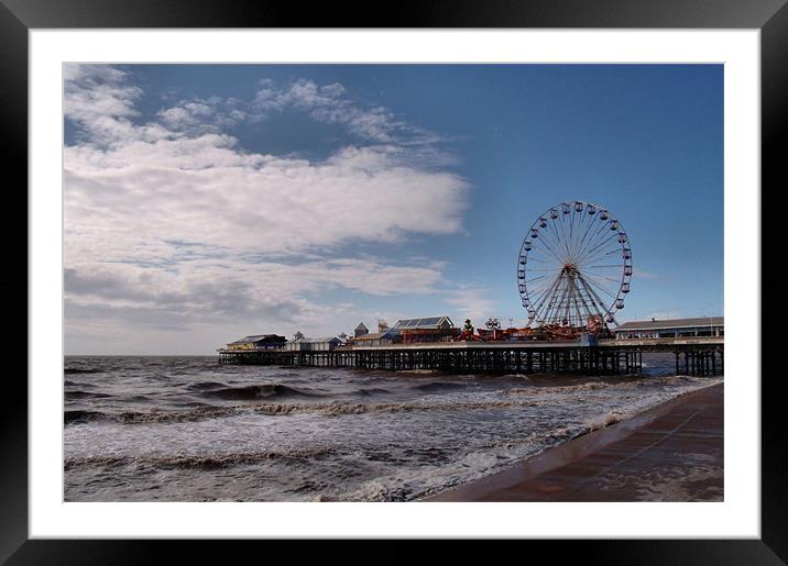 Central Pier Blackpool Framed Mounted Print by Sarah Couzens