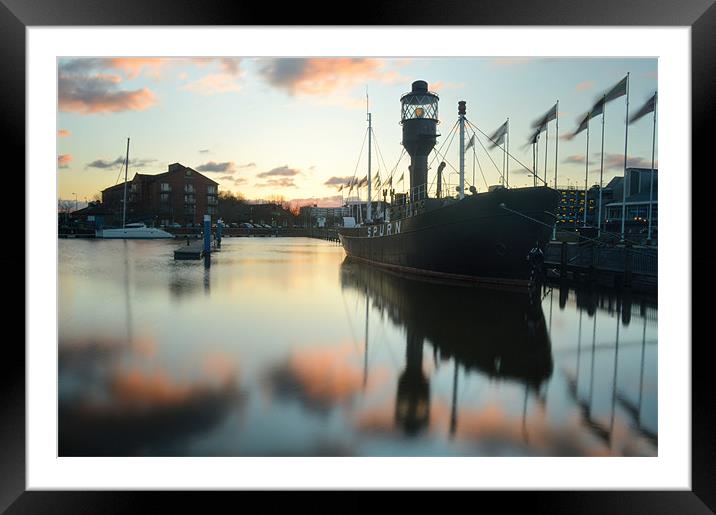 Hull Marina at Sunset Framed Mounted Print by Sarah Couzens