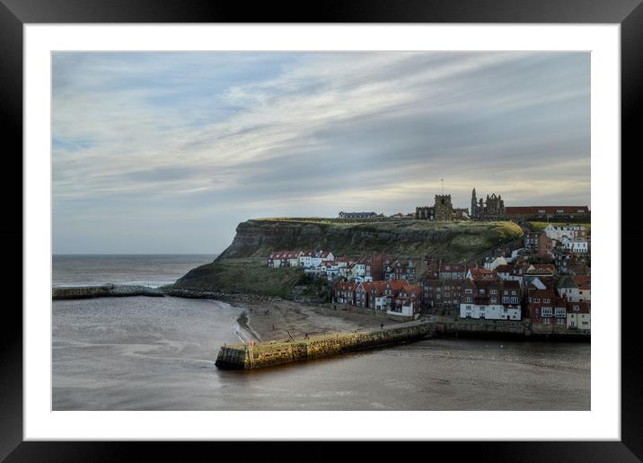 Whitby Harbour Framed Mounted Print by Sarah Couzens