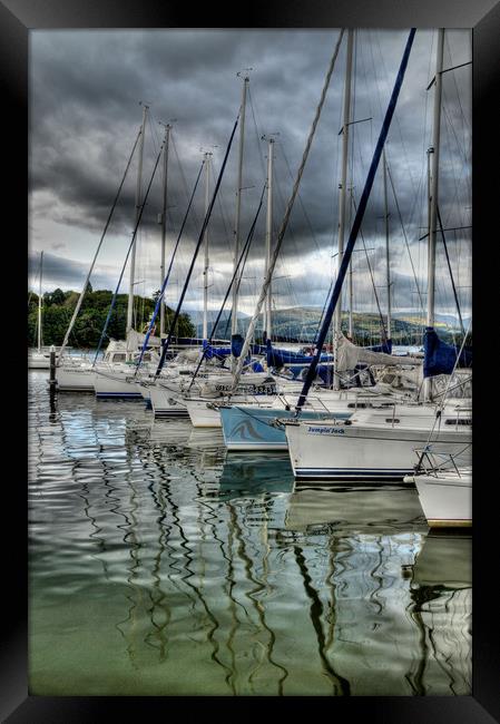 Yachts on Lake Windermere Framed Print by Sarah Couzens