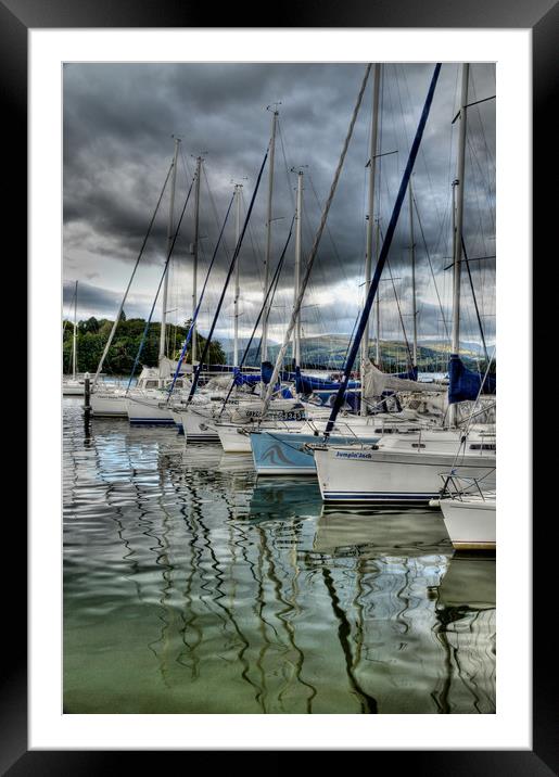 Yachts on Lake Windermere Framed Mounted Print by Sarah Couzens