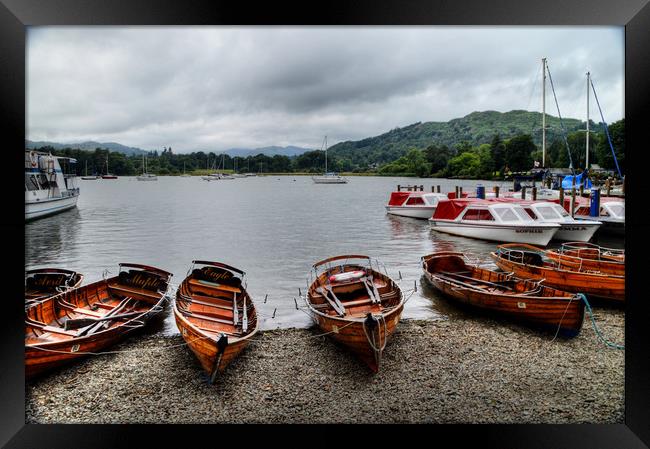 Ambleside Boats Framed Print by Sarah Couzens