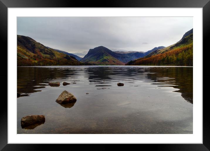 Buttermere Ripples Framed Mounted Print by Sarah Couzens