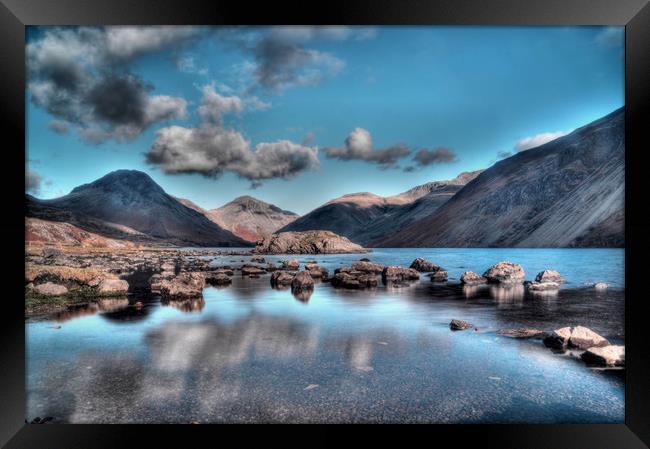 Wastwater on the Rocks Framed Print by Sarah Couzens