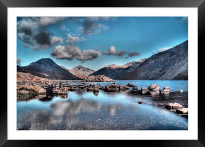 Wastwater on the Rocks Framed Mounted Print by Sarah Couzens