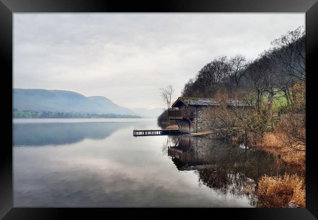 Ullswater Boat House Framed Print by Sarah Couzens