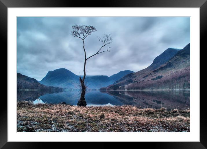 Buttermere in Winter Framed Mounted Print by Sarah Couzens