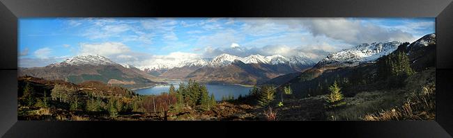 Five Sisters of Kintail. Framed Print by David Steven