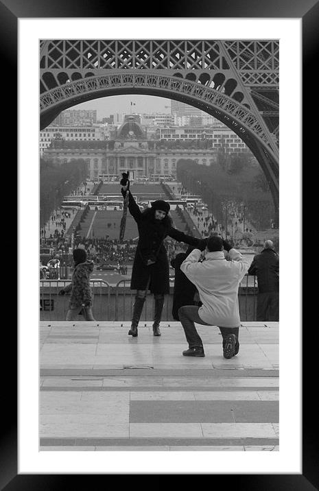 Love....Paris style Framed Mounted Print by Jo Hoden