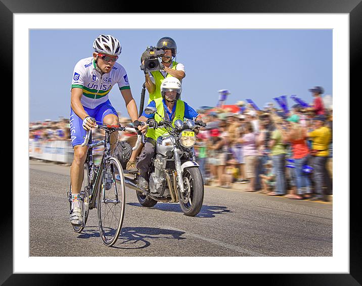 Tour Down Under - Stage 5 Leader Framed Mounted Print by Jim Filmer