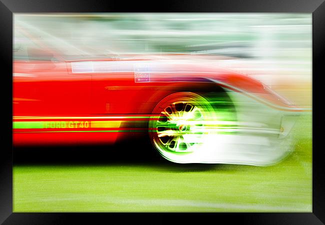 GT40 - just a blur Framed Print by Jim Filmer