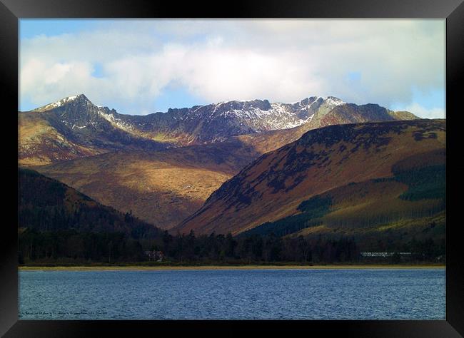 GlenRosa and Goatfell, Arran Framed Print by Vivienne Barker