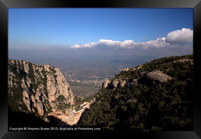 Santa Maria de Montserrat, Catalonia Framed Print by Stephen Brown