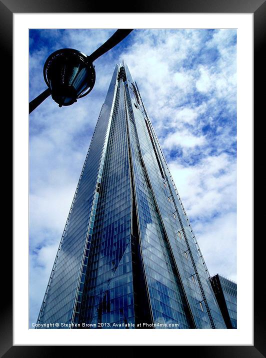 The Shard Framed Mounted Print by Stephen Brown