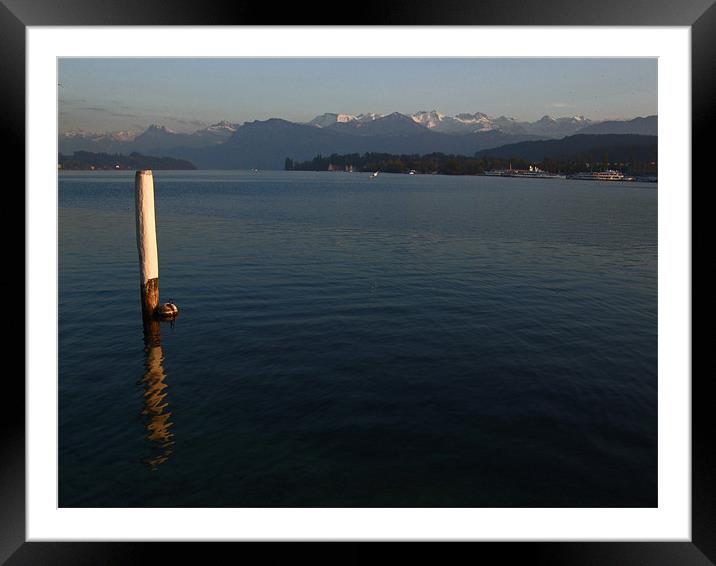 Lake Lucerne Framed Mounted Print by Stephen Brown