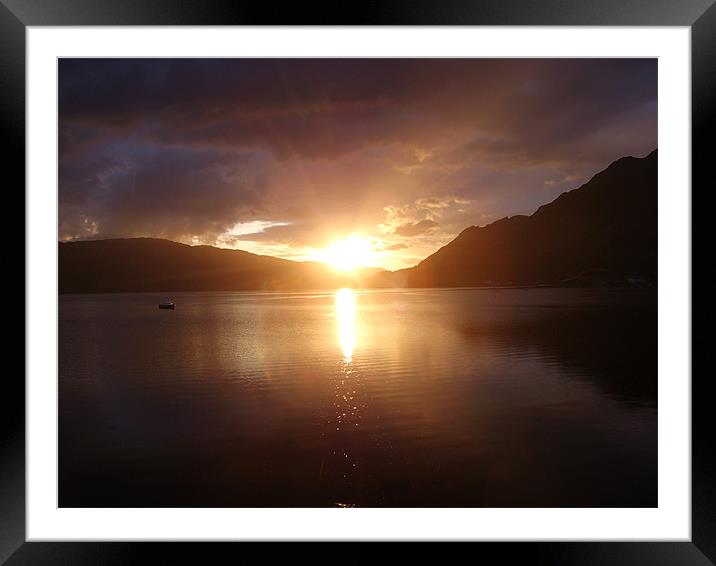 Sunset over Loch Duich v2 Framed Mounted Print by Ian Jackson
